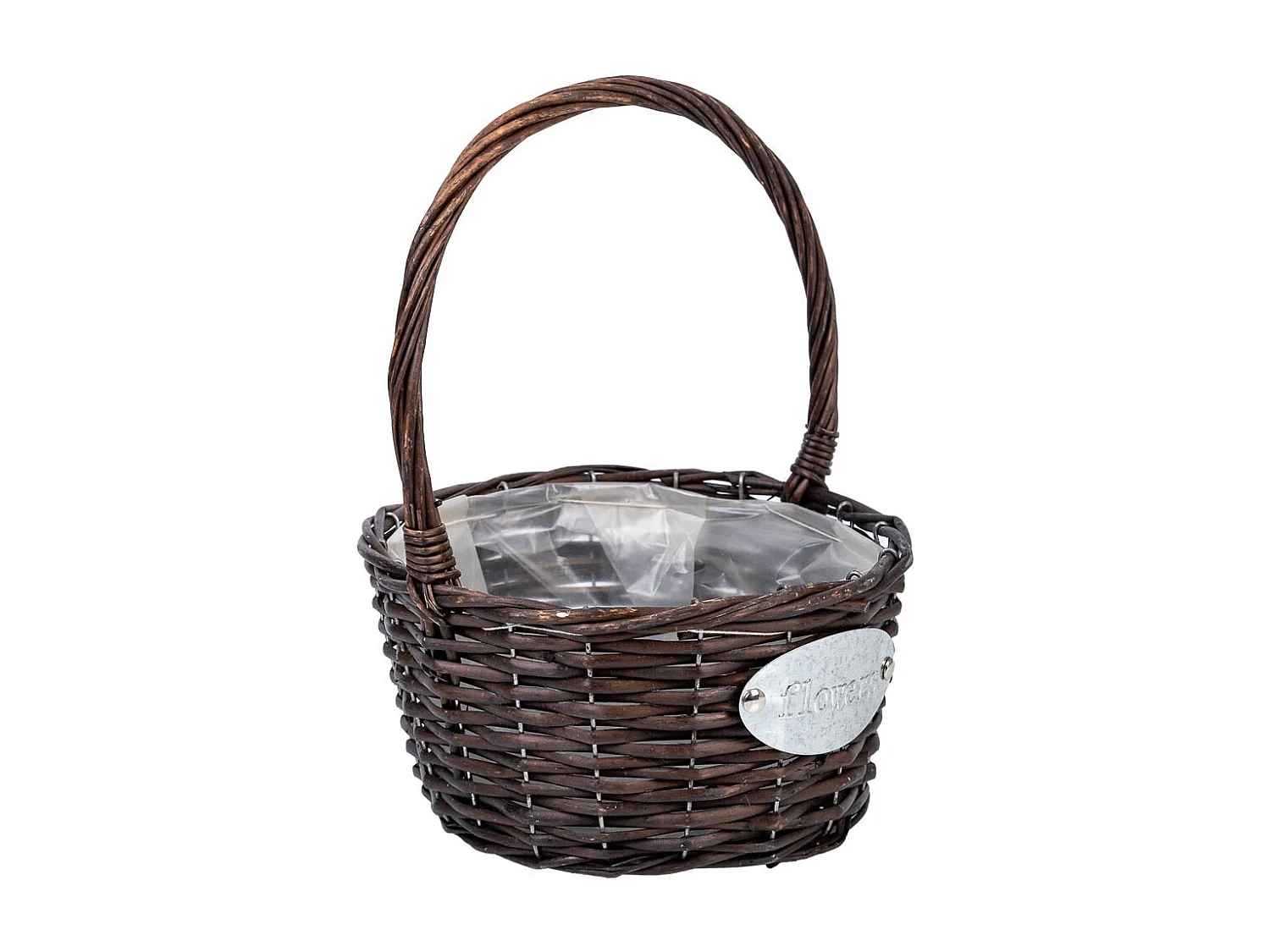 Cesta de vime marrom d23x29