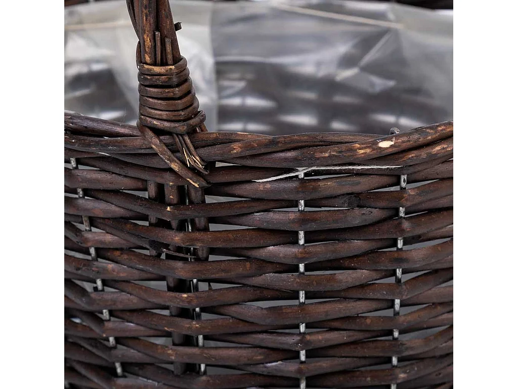 Cesta de vime marrom d23x29