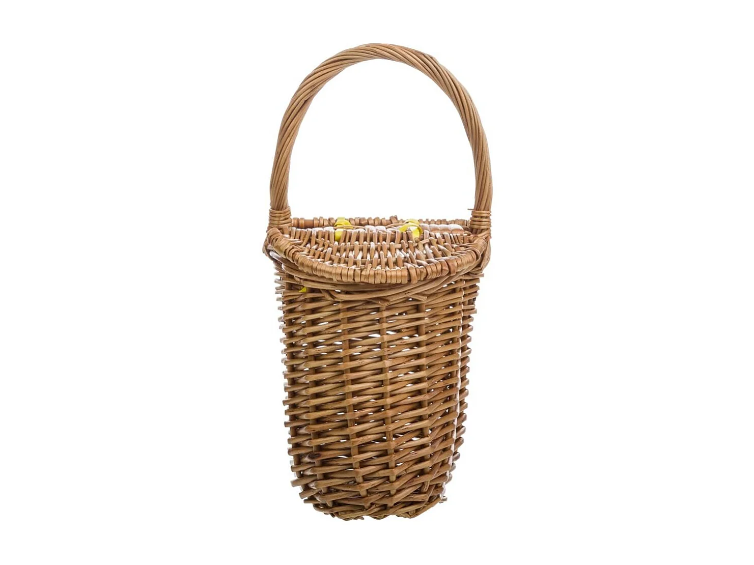 Cesto em vime castanho com tampa 17x13x17/27
