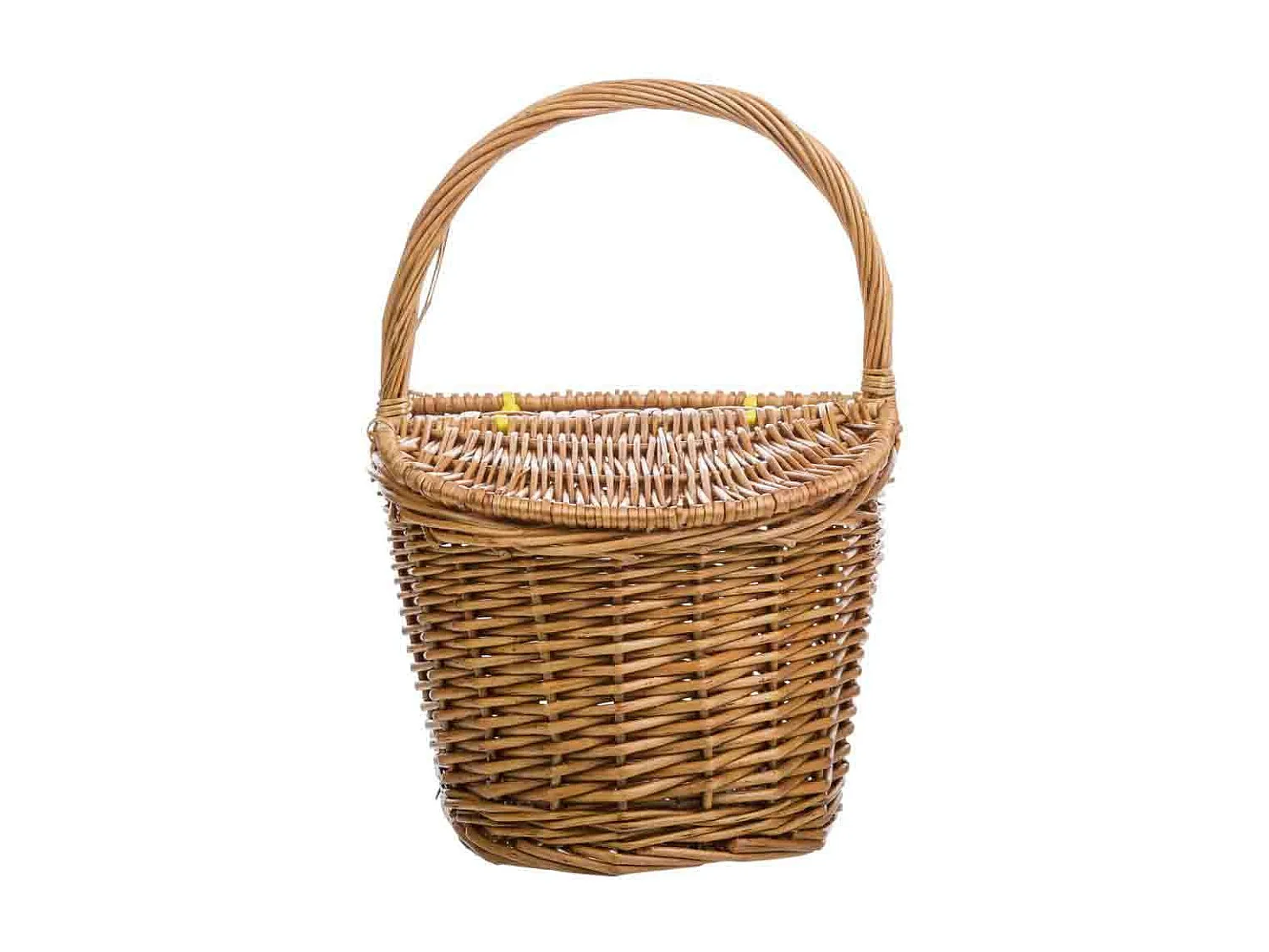 Cesto em vime castanho com tampa 28x22x15/31