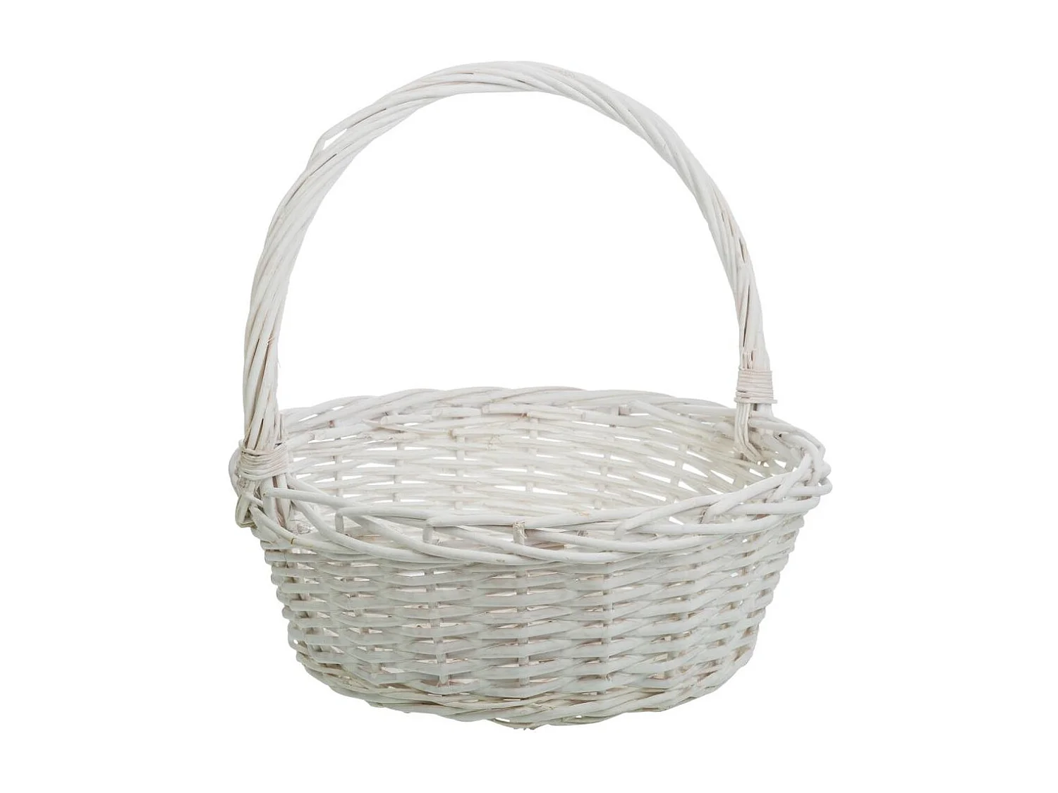 Ensemble de 3 paniers en osier blanc doublés