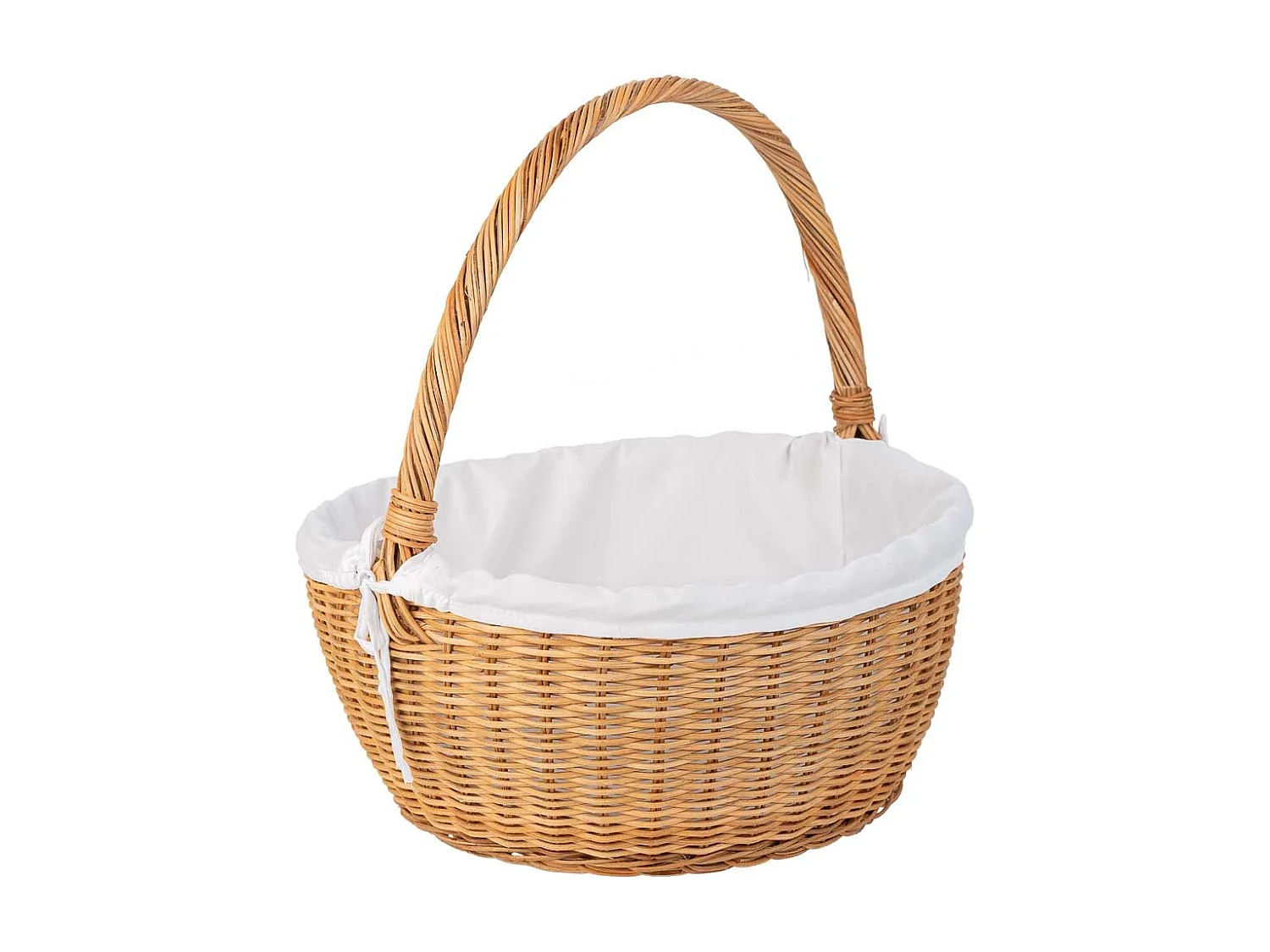 Cesto redondo com forro marrom 34x34x16-37