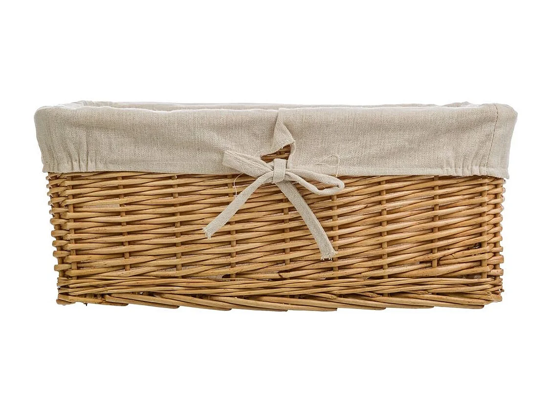 Ensemble de 5 paniers en osier doublés