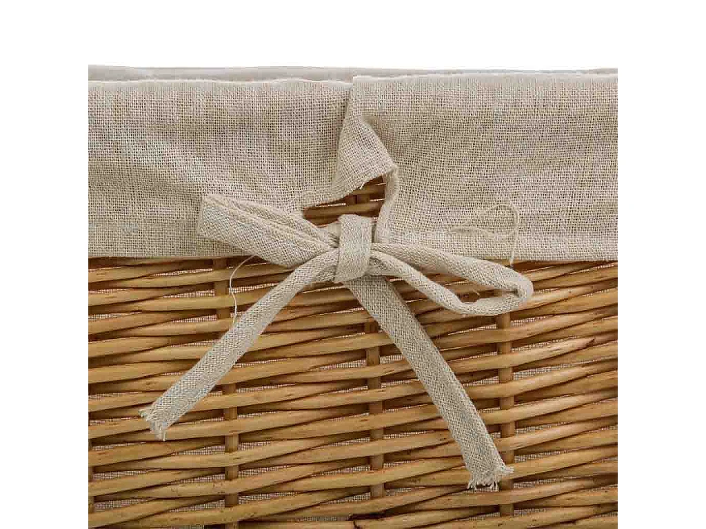 Ensemble de 5 paniers en osier doublés