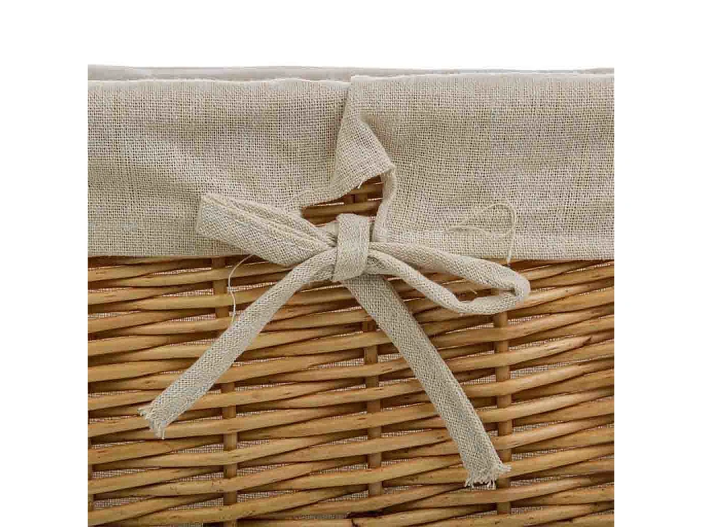 Ensemble de 5 paniers en osier doublés