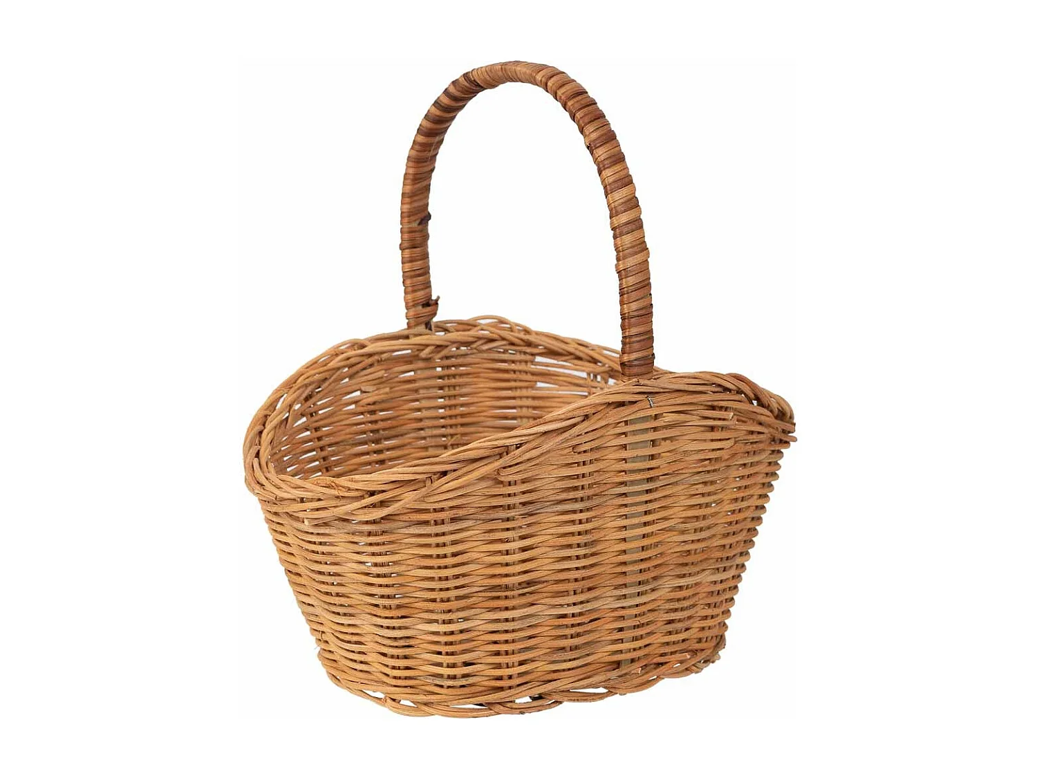 Cesta oval de medula marrón 25x17x13-25