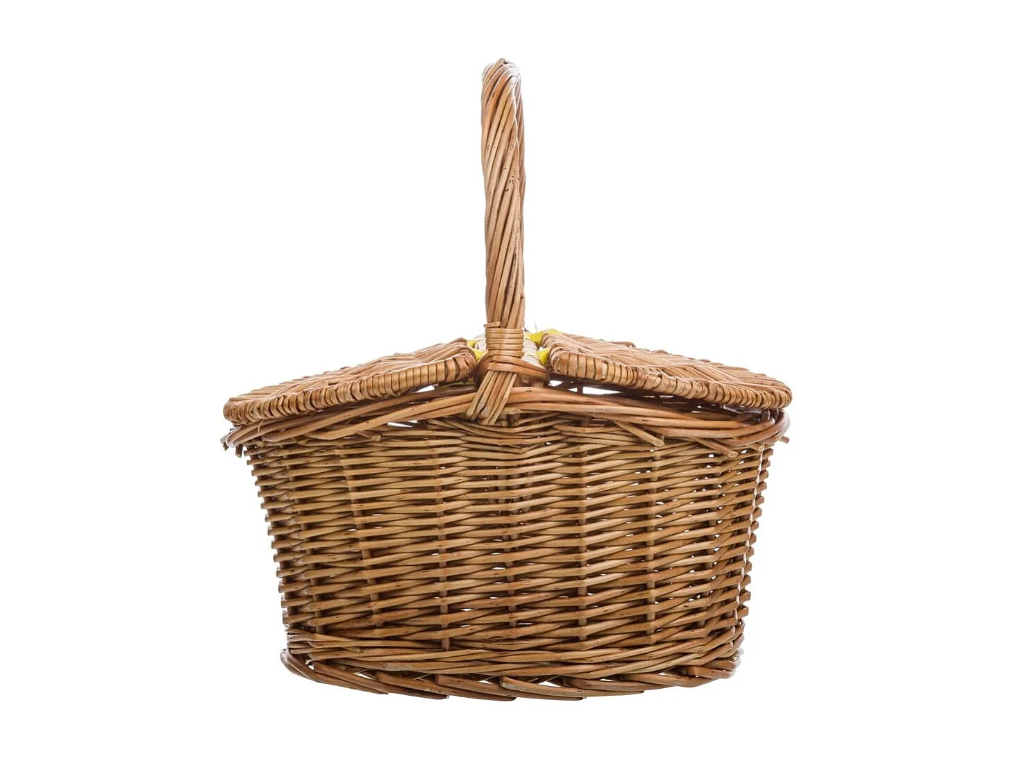 Cesta con tapas de mimbre marrón 25x17x13/27