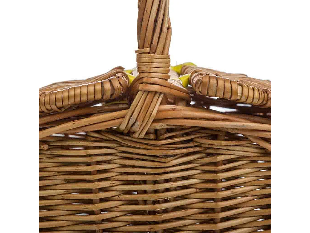 Cesta con tapas de mimbre marrón 25x17x13/27