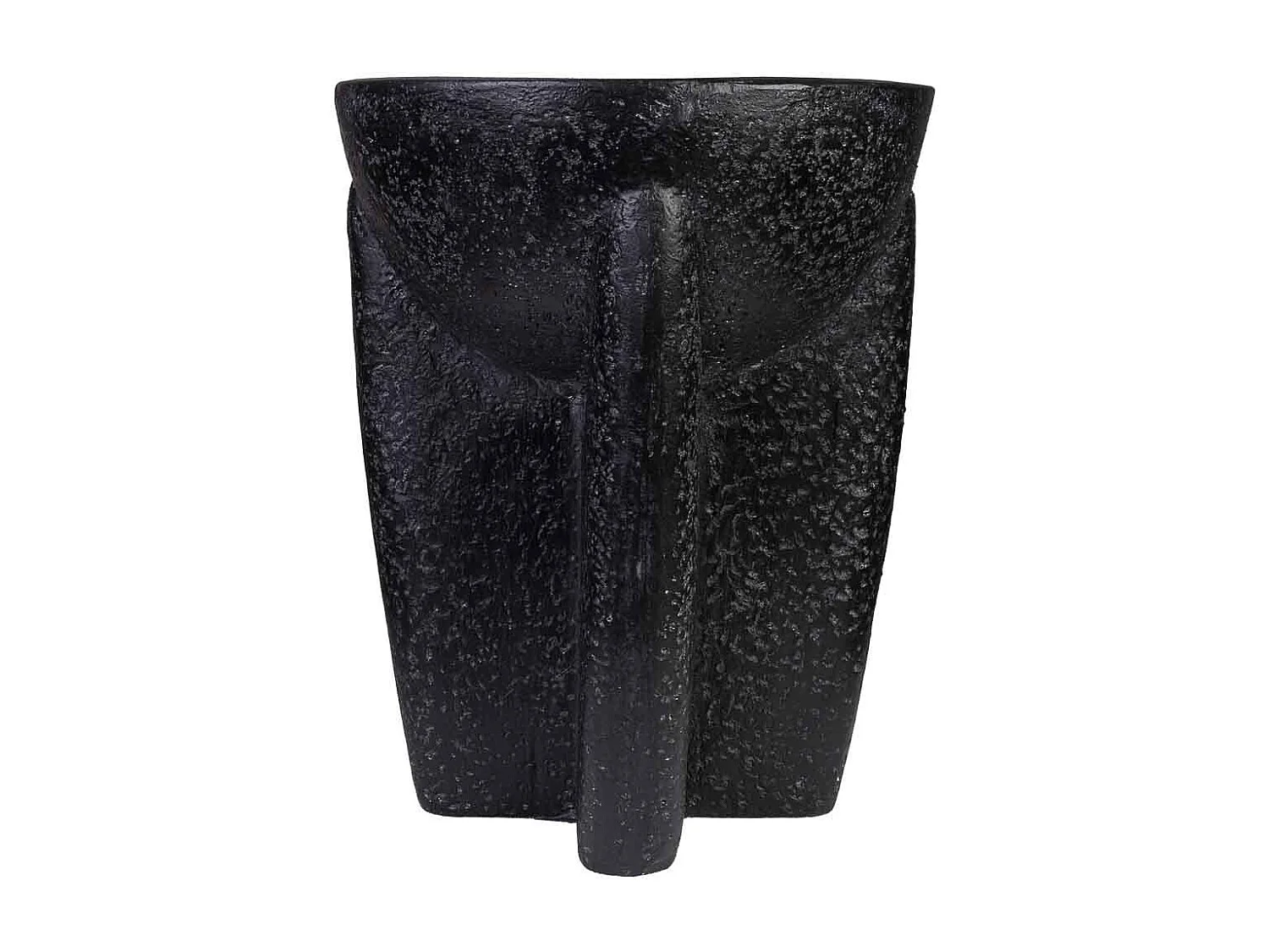 Schwarzer Beistelltisch aus Magnesium, 38x38x46H cm