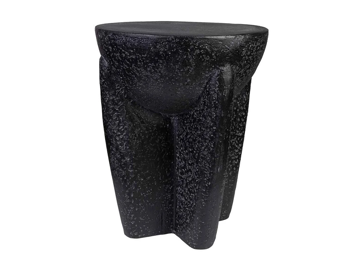 Schwarzer Beistelltisch aus Magnesium, 38x38x46H cm