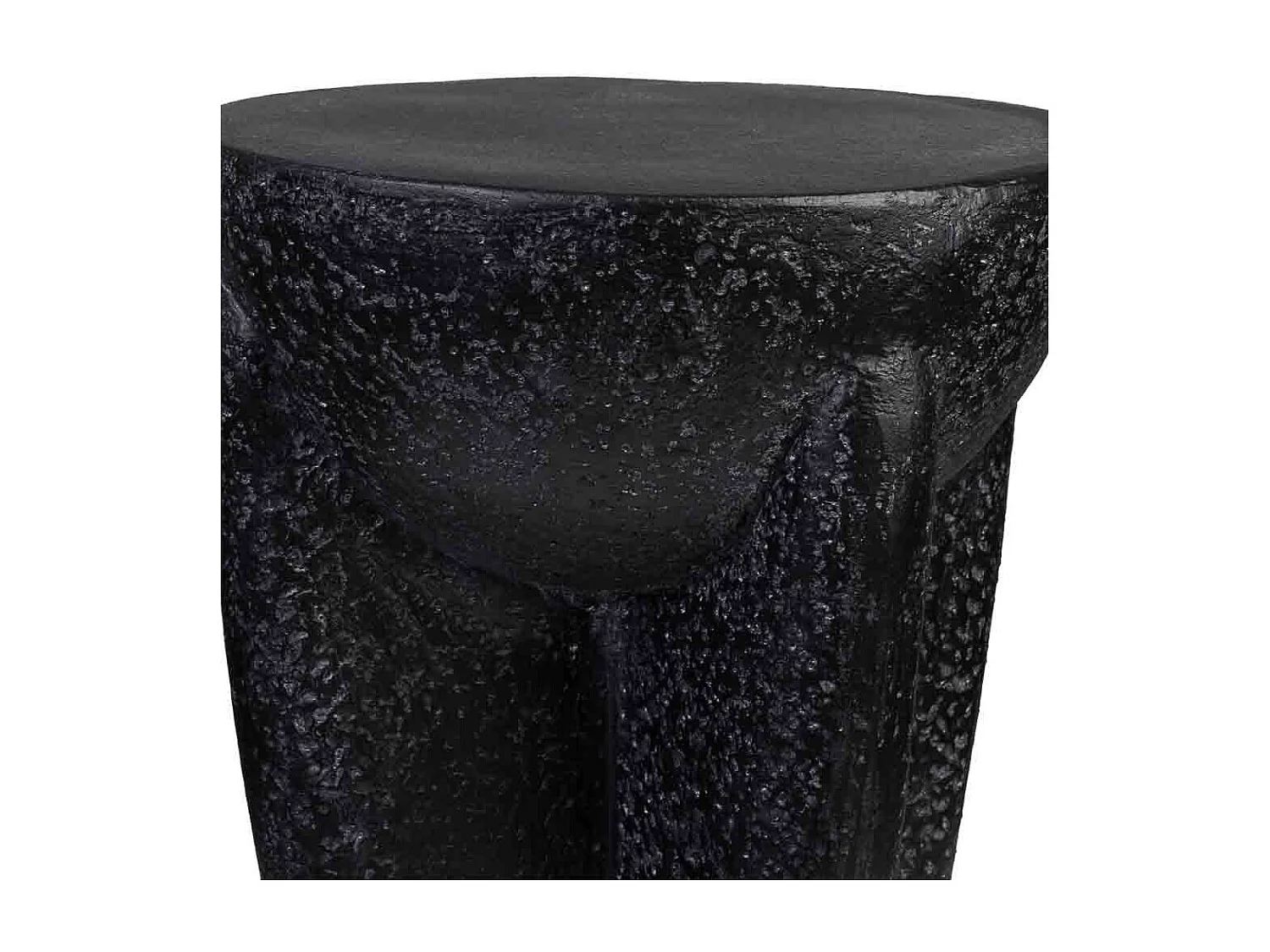 Schwarzer Beistelltisch aus Magnesium, 38x38x46H cm