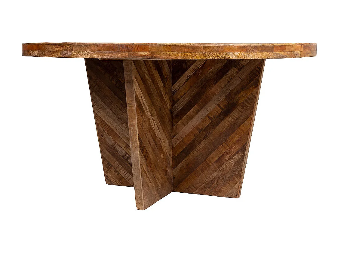 Table ronde en bois 153x153x80