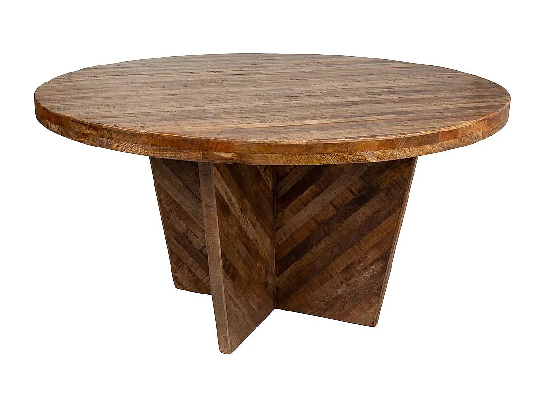 Table ronde en bois 153x153x80