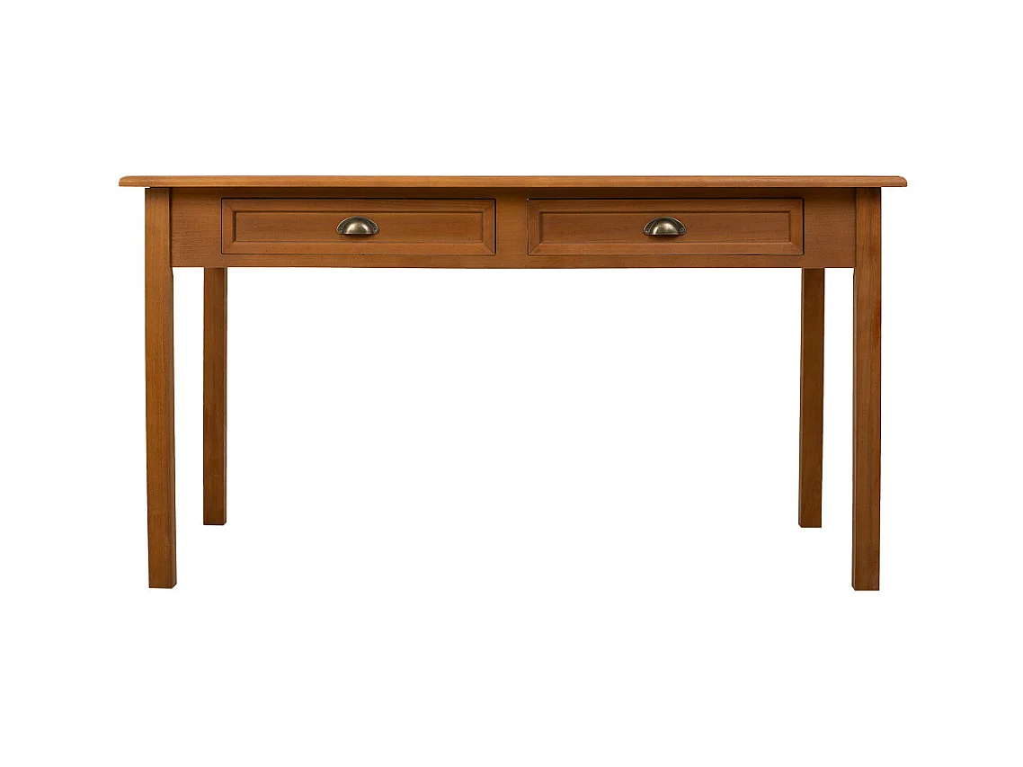 Table à manger avec 2 tiroirs marron 150x80x78