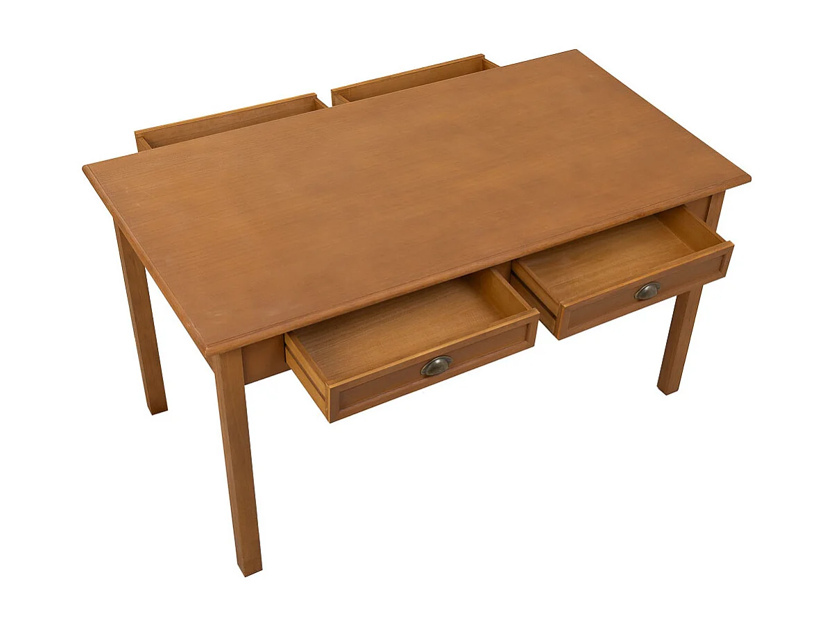Esstisch mit 2 braunen Schubladen 150x80x78