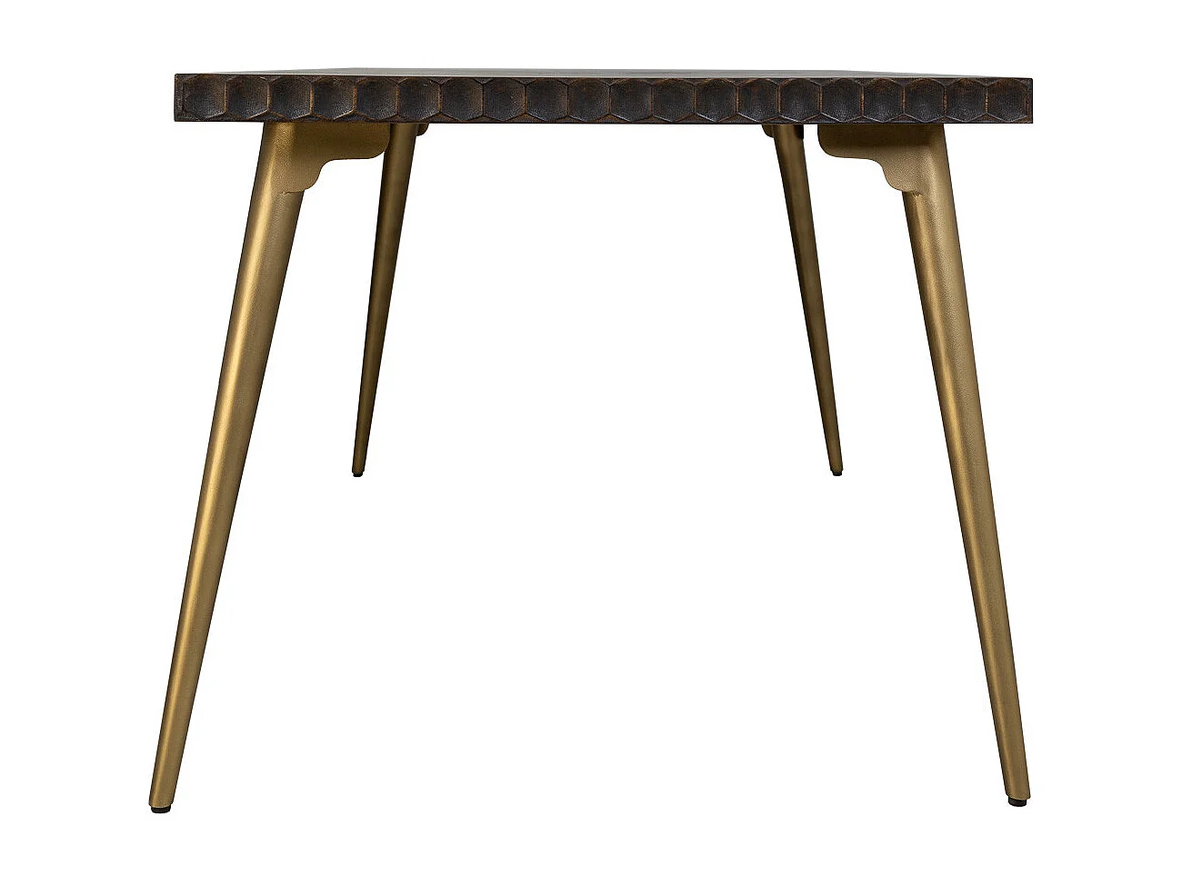 Table rectangulaire en bois et métal marron 180x90x76