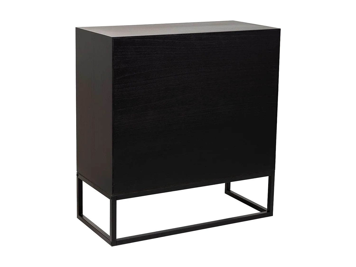 Armario de madera y metal de 2 puertas marron 75x36x80