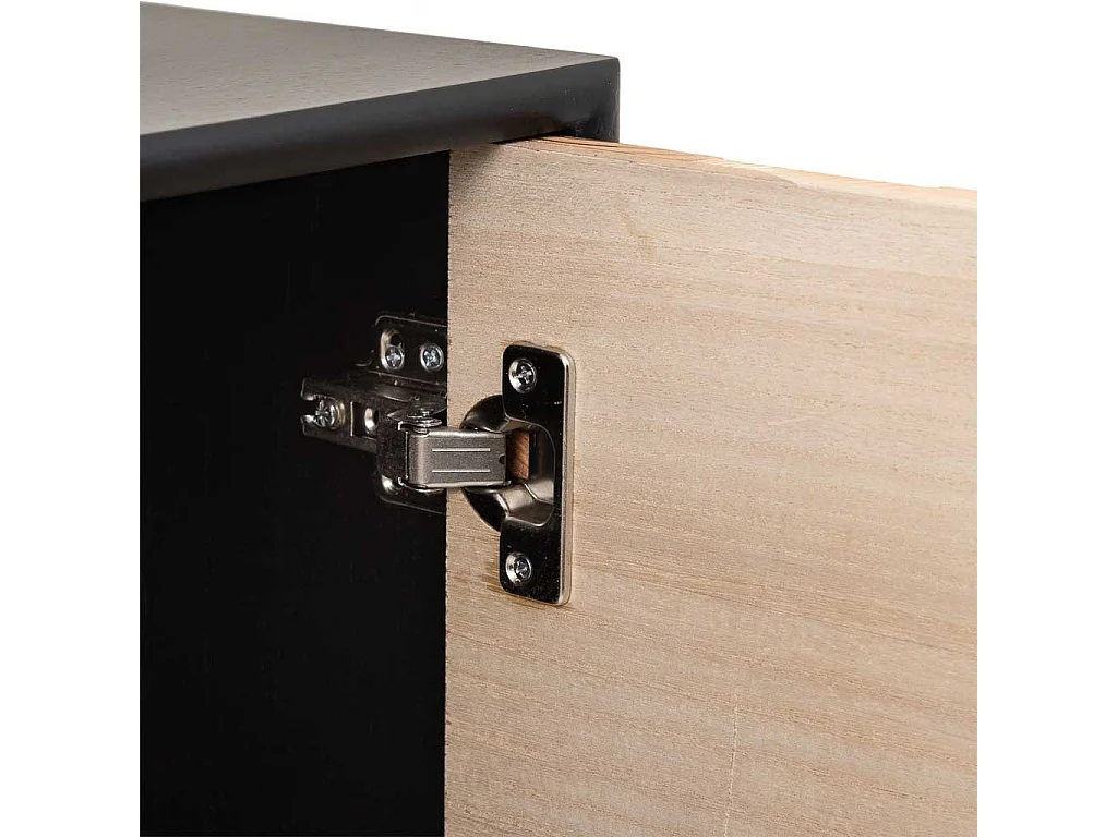 Armario de madera y metal de 2 puertas marron 75x36x80