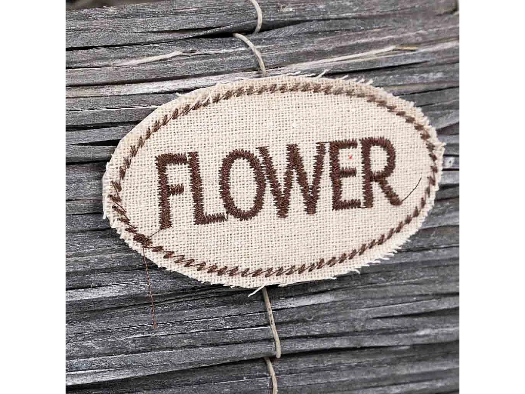 Cesta de mimbre gris 17x17x28