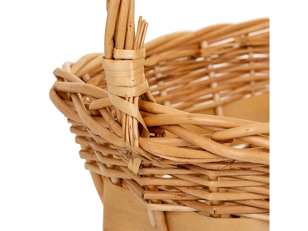 Ensemble de 3 paniers en osier avec poignées marron