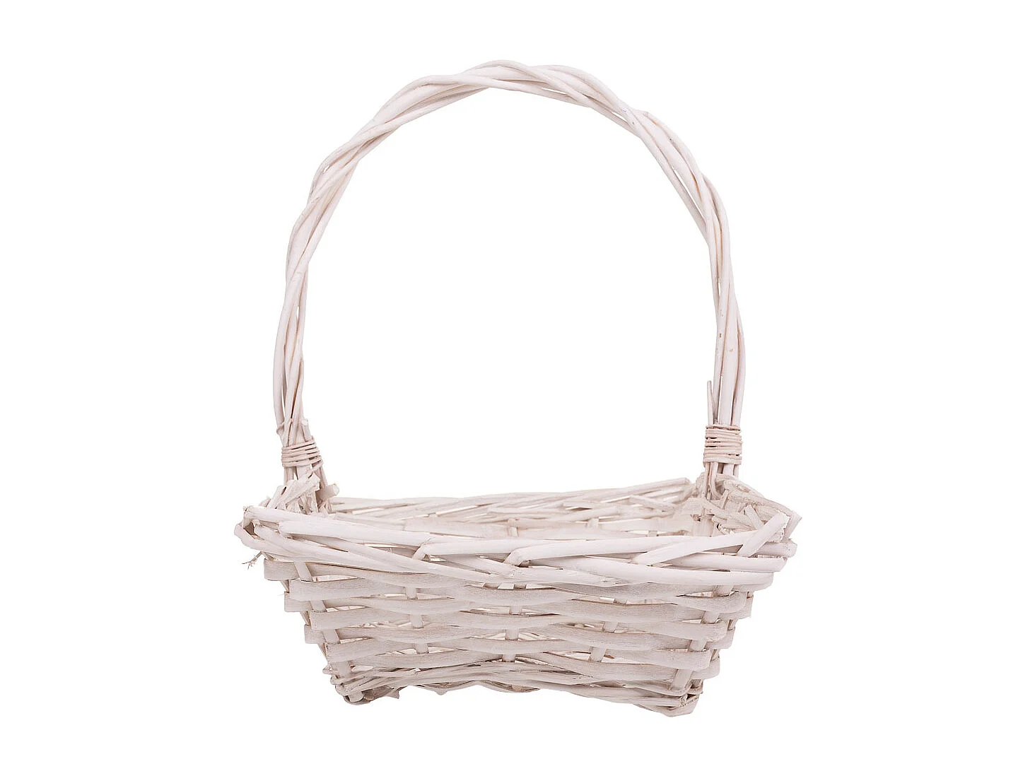 Set de 3 paniers en osier doublés blancs