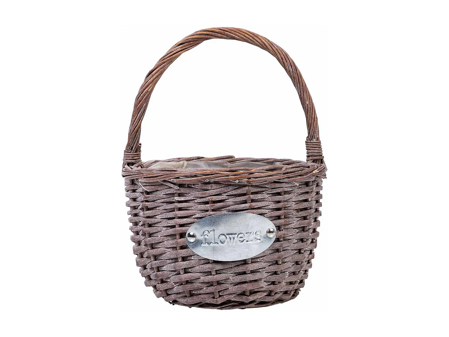 Cesta de mimbre rosa d23x29