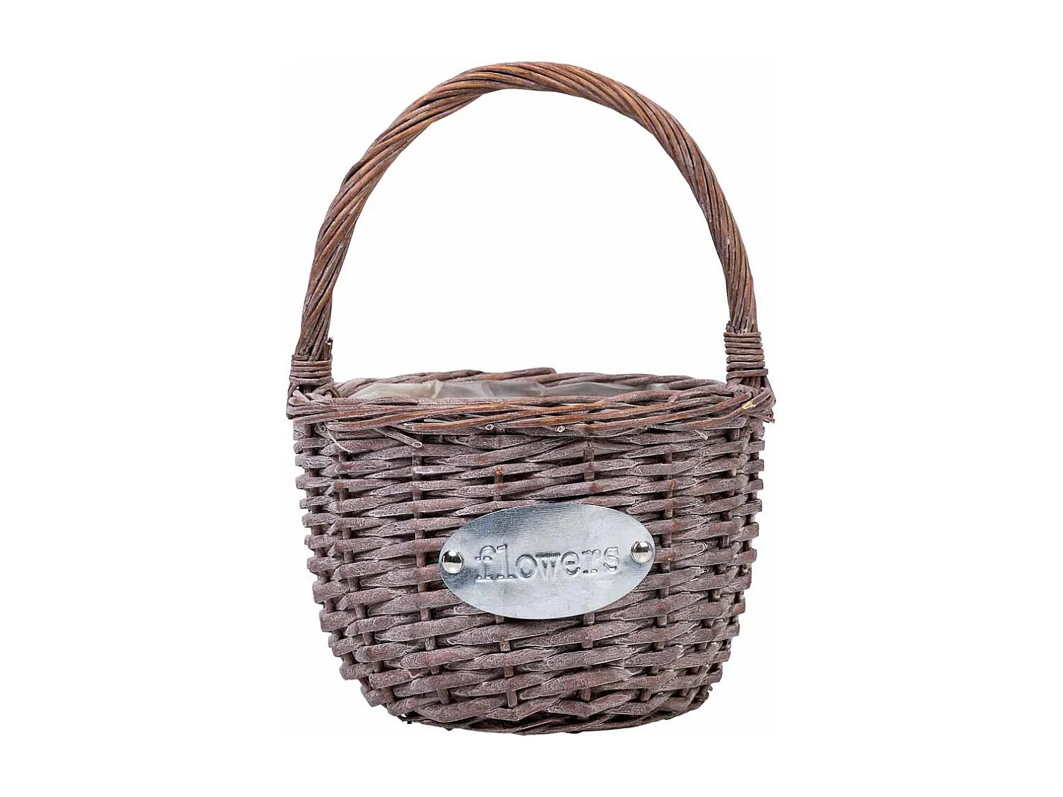 Cesta de mimbre rosa d23x29