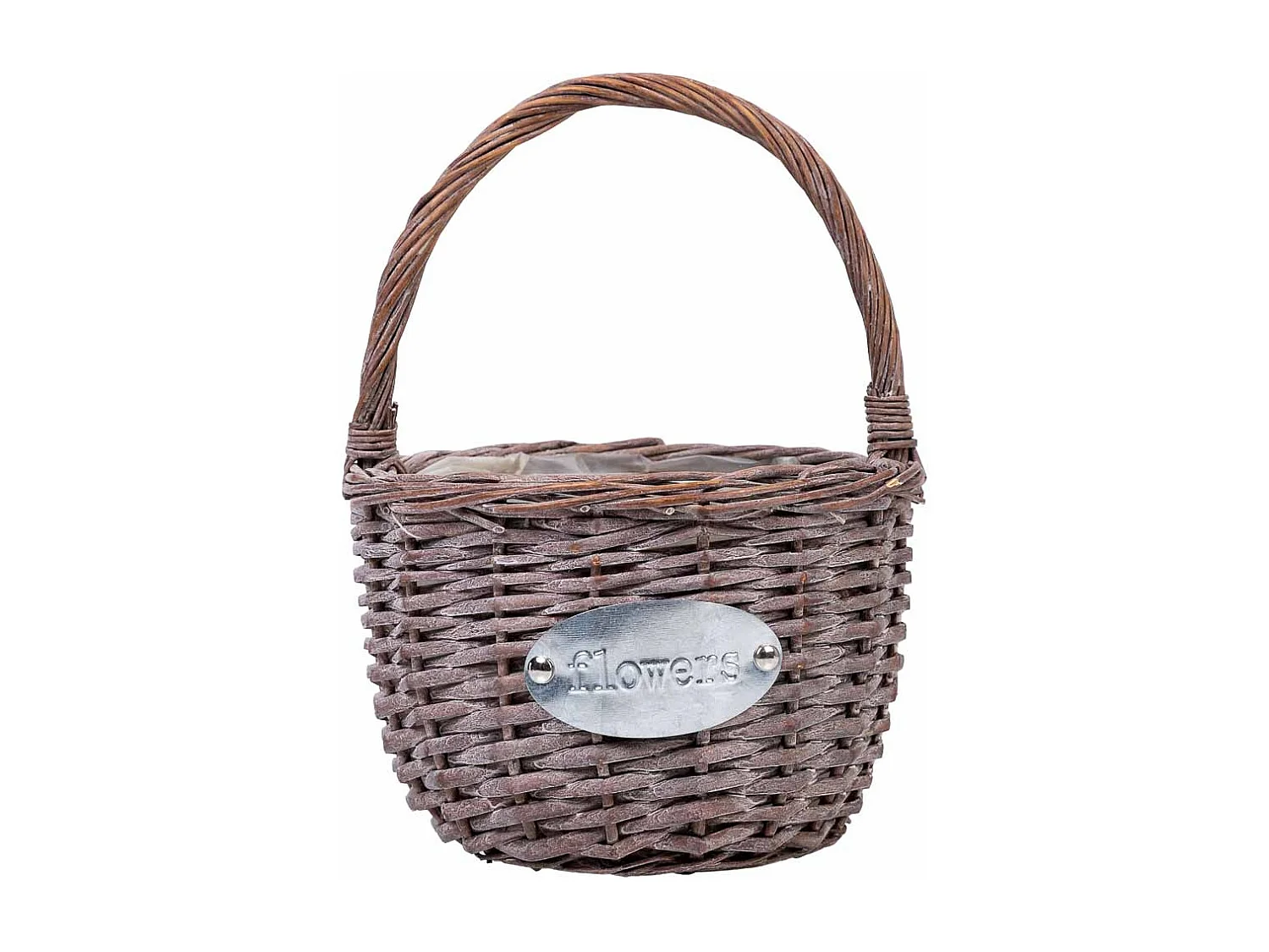 Cesta de vime rosa d23x29