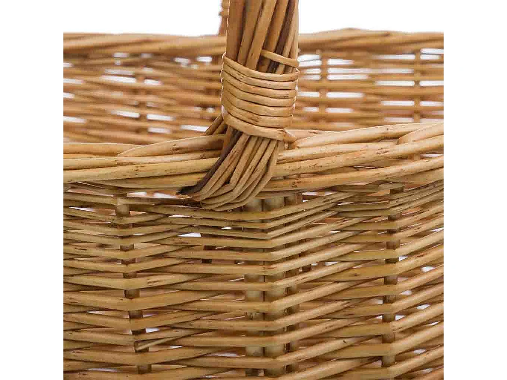 Cesta de mimbre marrón 42x30x22/42