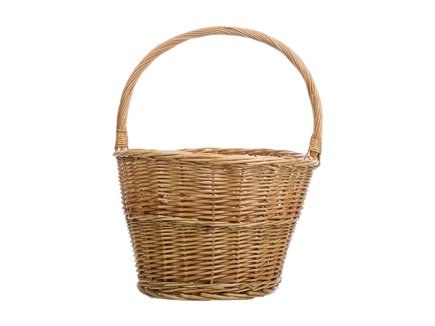 Cesta de mimbre marrón 42x30x22/42