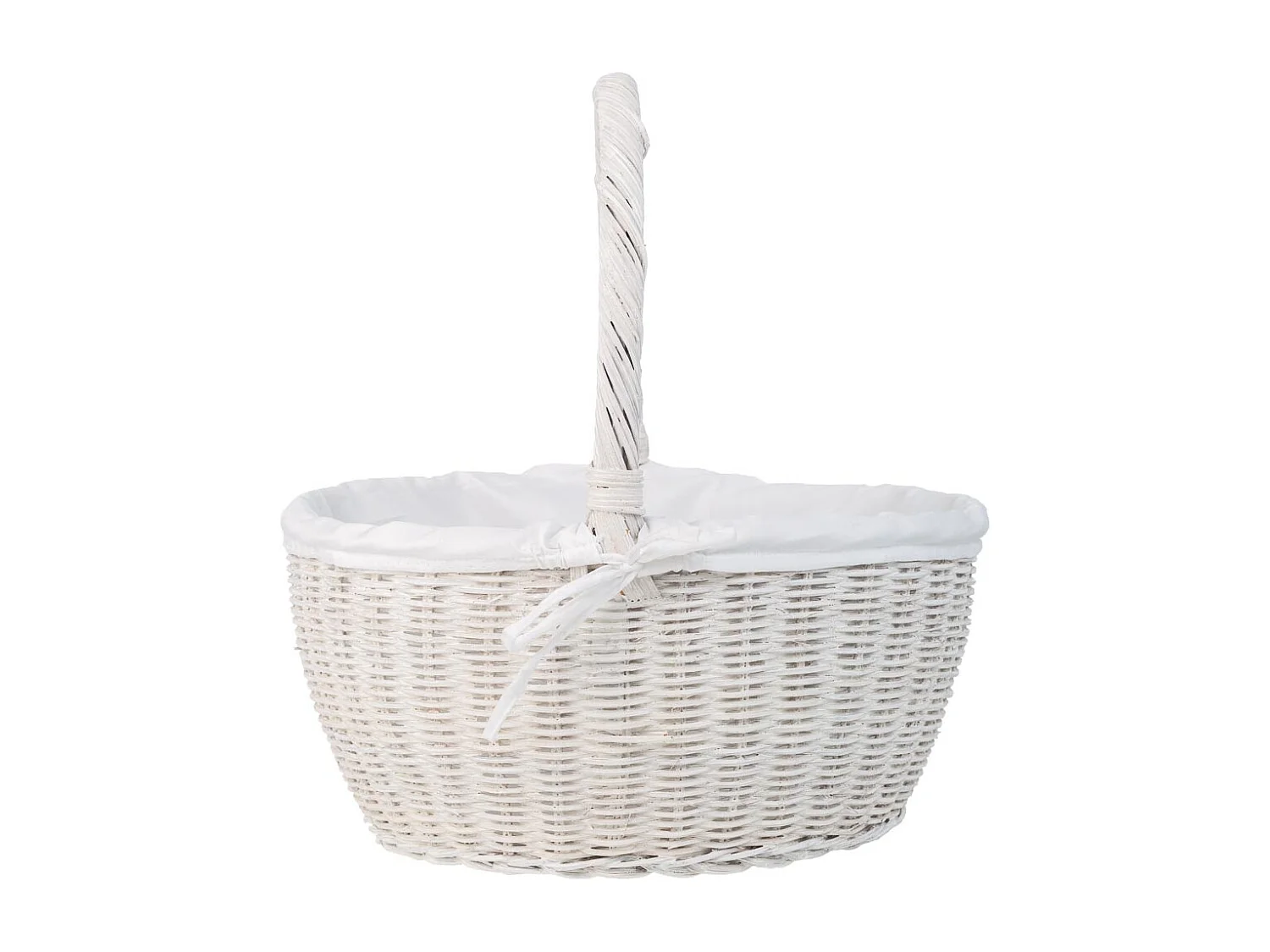 Cesto redondo com forro branco 34x34x16-37