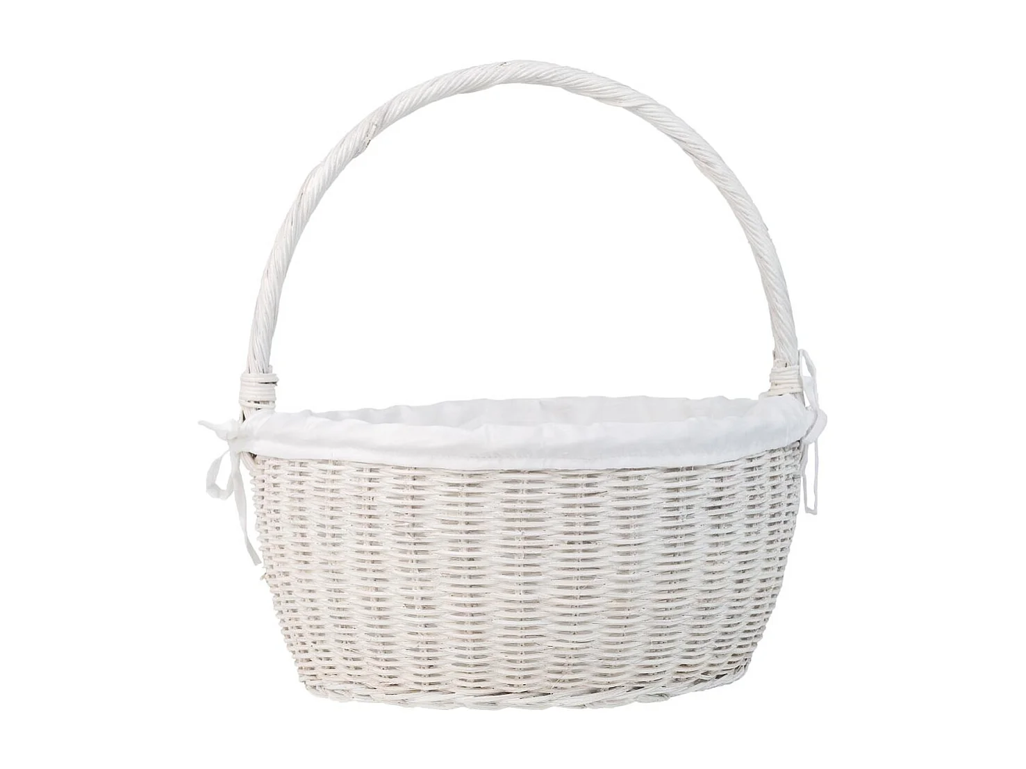 Cesto redondo com forro branco 34x34x16-37