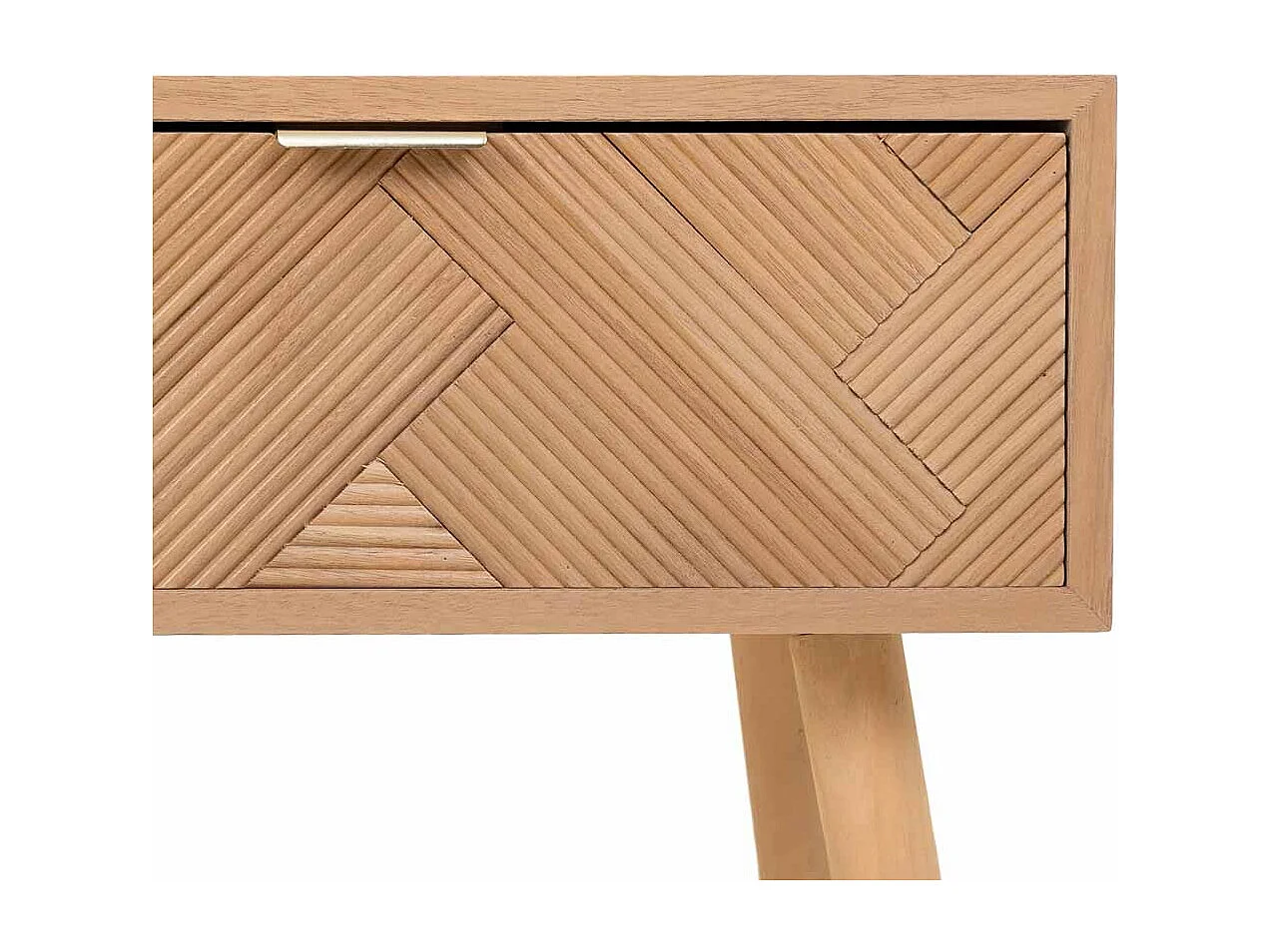 Recibidor de madera con 2 cajones marron 99x34x78