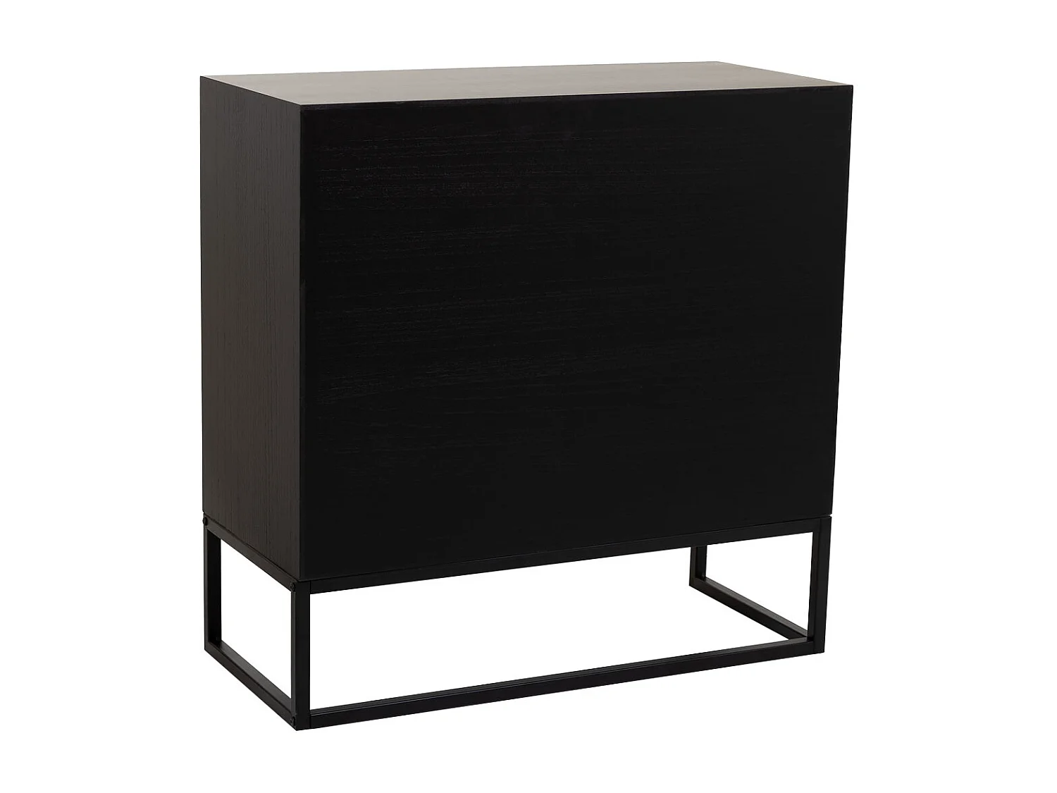 Hall en bois et métal avec 1 porte et 3 tiroirs marron 80x34x80