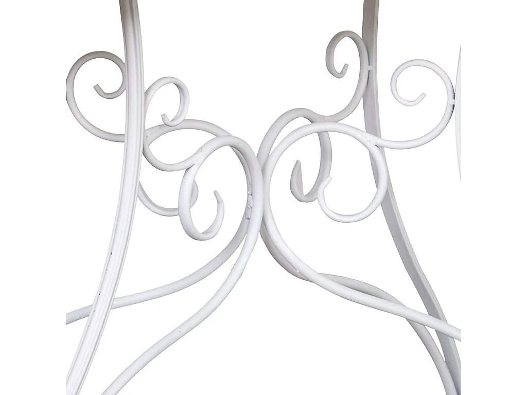 Console de metal envelhecido branco 100x52x76