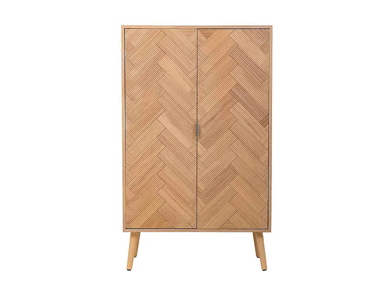 Holzschrank mit 2 braunen Türen 76x42x125