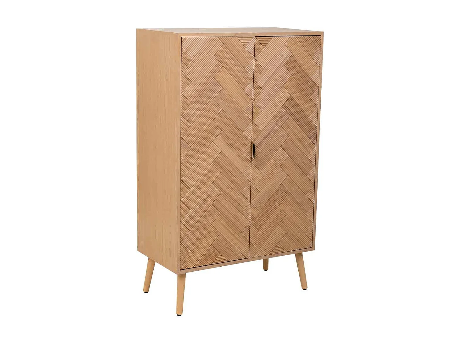 Holzschrank mit 2 braunen Türen 76x42x125