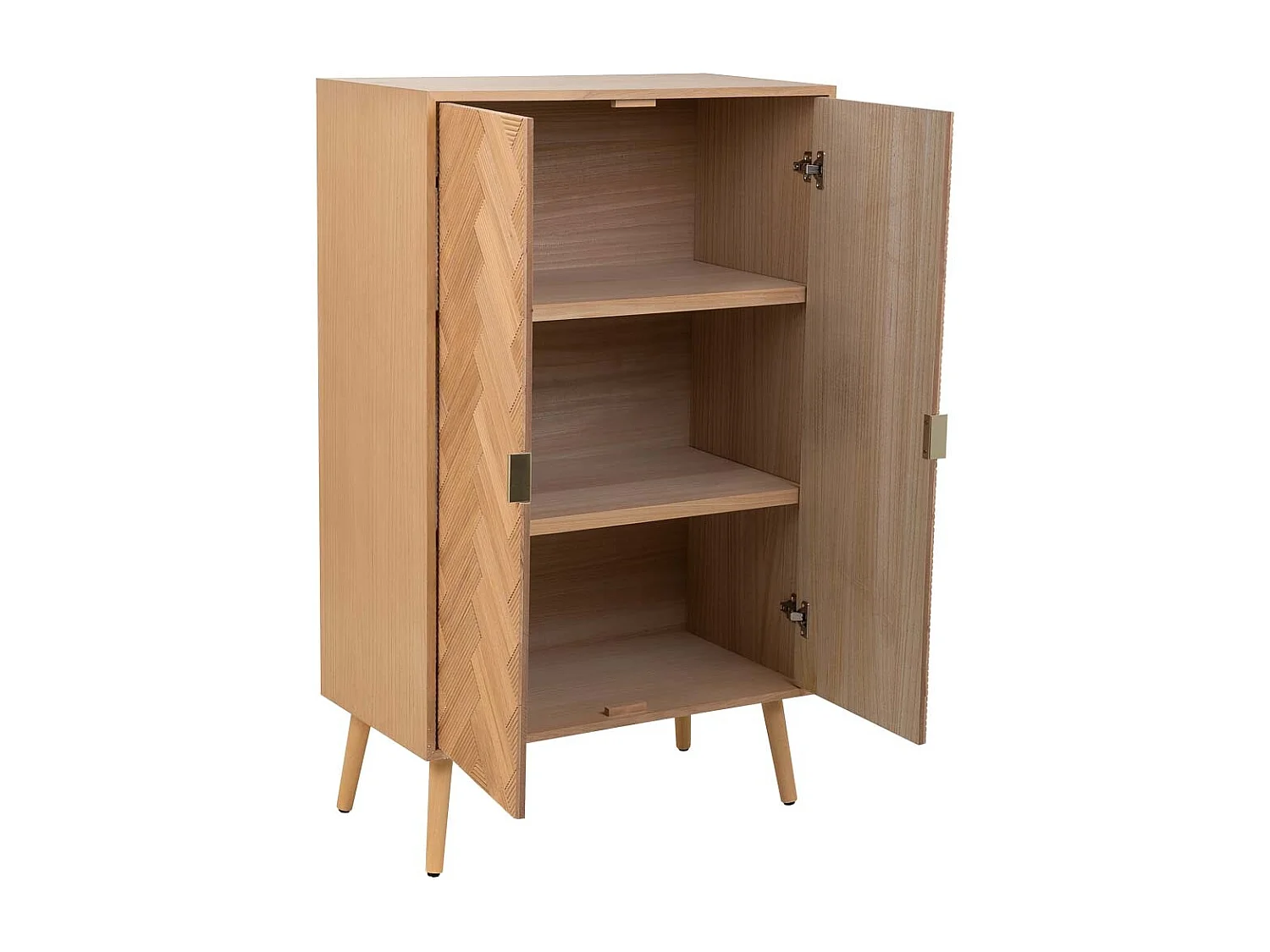 Holzschrank mit 2 braunen Türen 76x42x125