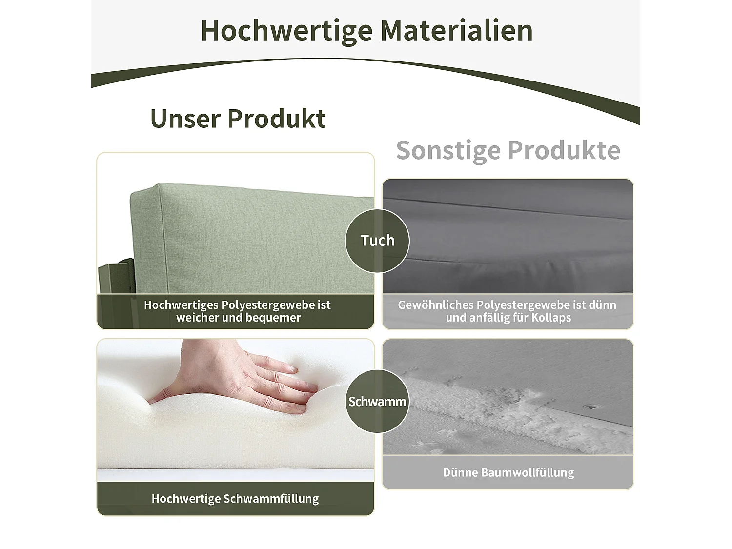 Gegalvaniseerd ijzeren tuinmeubilair - 2-zitsbank, 2 fauteuils en een salontafel - Groen