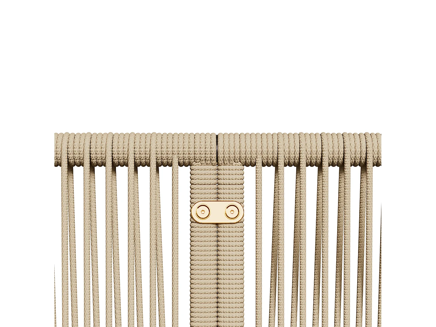 Modulaire tuinmeubelen in gegalvaniseerd ijzer: 1 3-zitsbank + 2 fauteuils + in elkaar passende salontafels - Beige