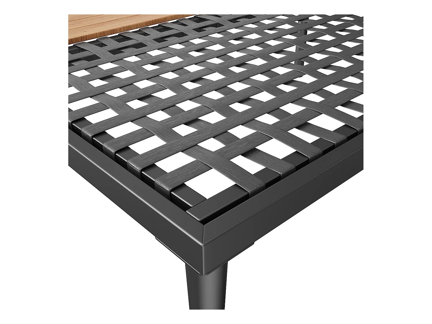 2-zits buiten daybed, tuinmeubilair - Metaal + polyester - Inclusief kussens - Grijs