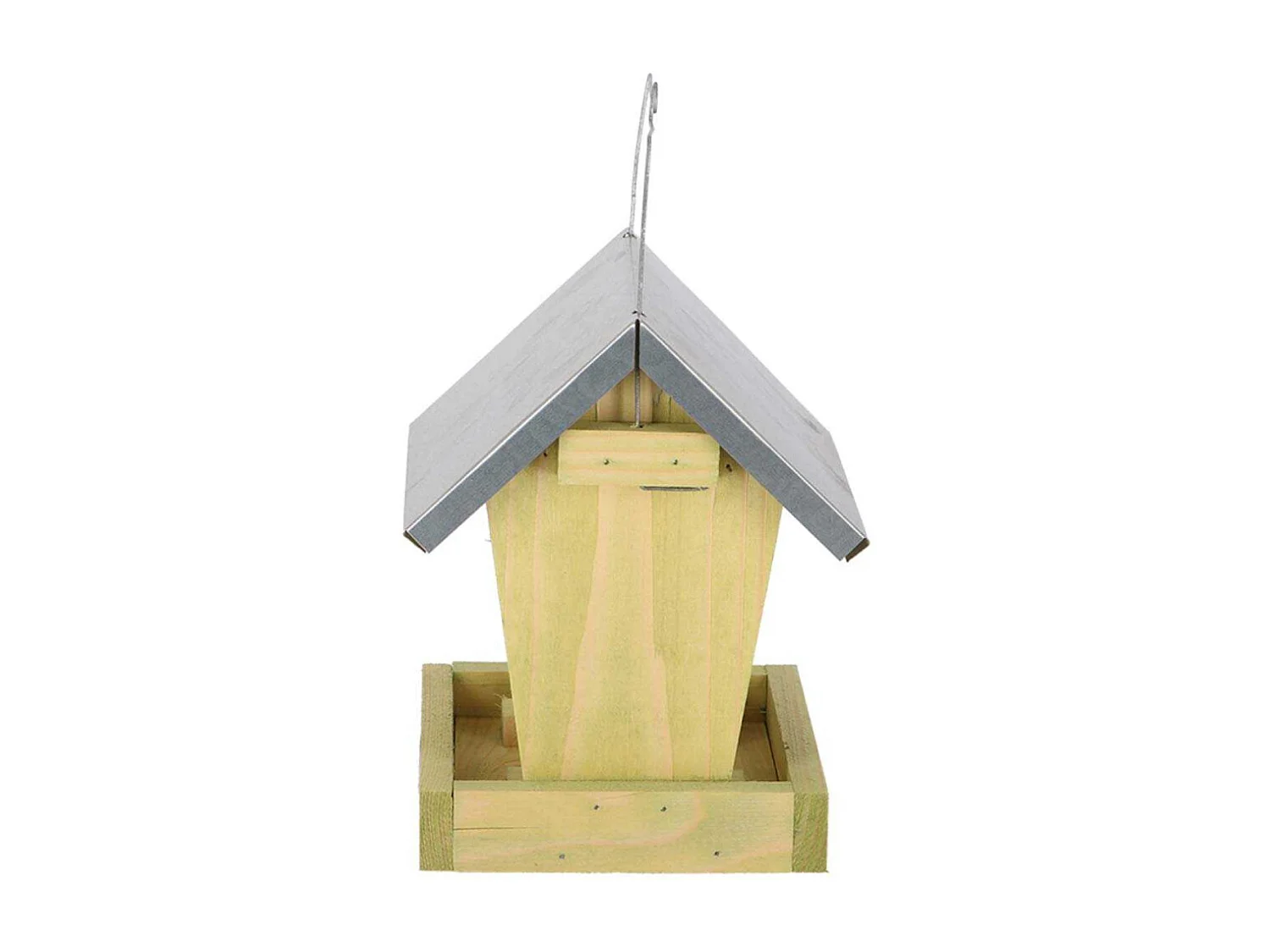 Mangeoire oiseaux à suspendre en bois et zinc