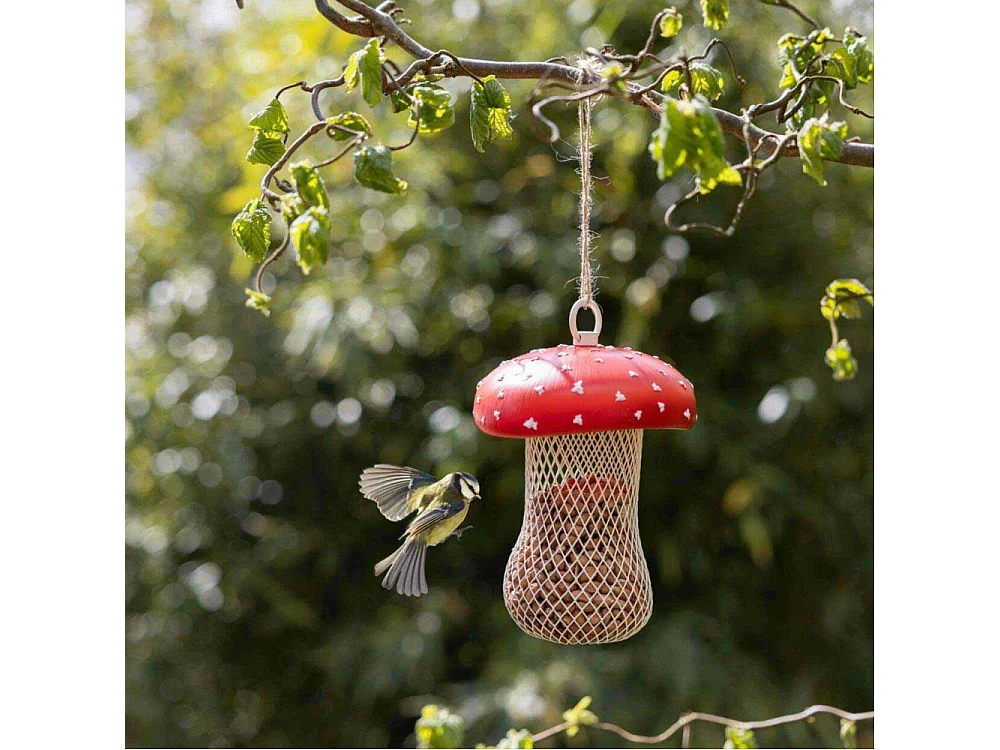 Mangeoire à supendre en forme d'amanite