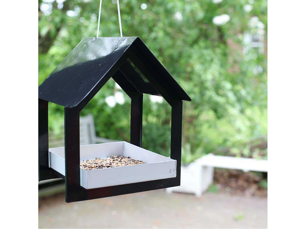 Mangeoire suspendue anthracite/blanc - Esschert Design