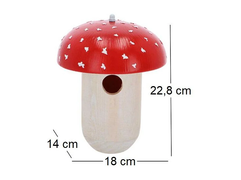 Nichoir en bois Amanite