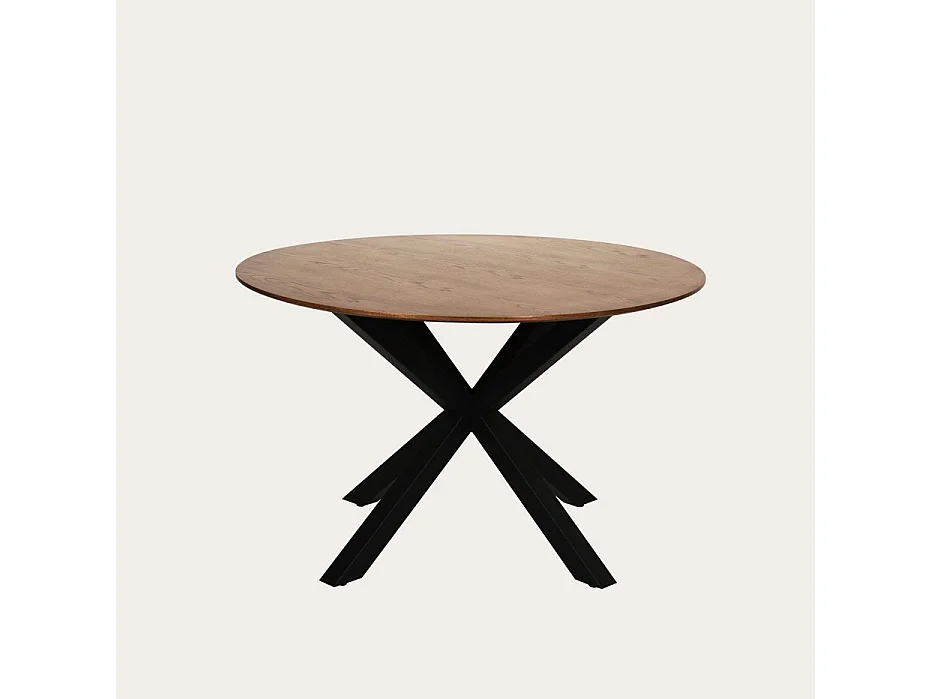 Table à manger effet bois chêne marron 120x75