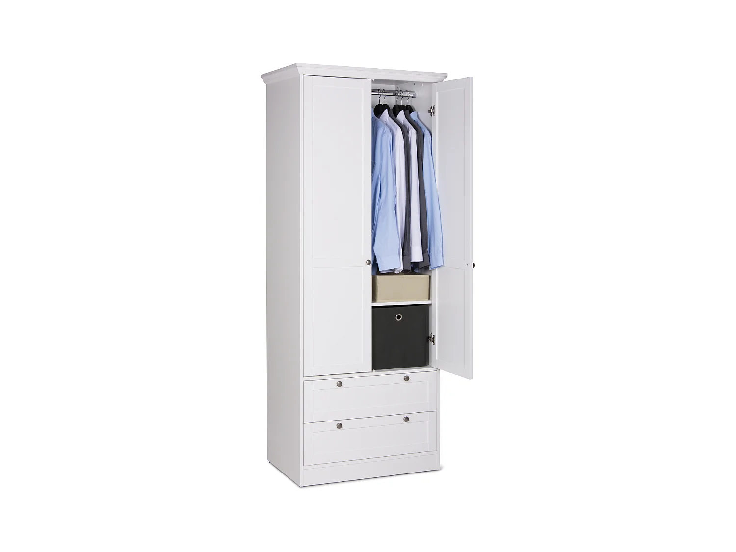 Schrank 2 Türen und 2 Schubladen H80 cm - LANDWOOD