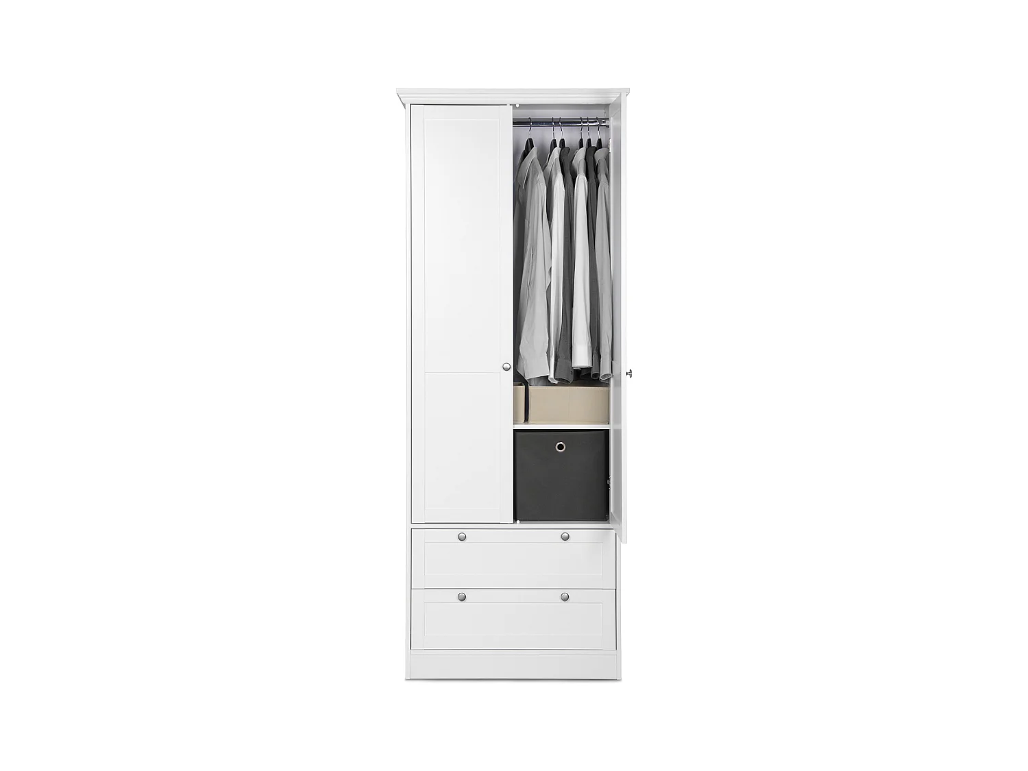 Schrank 2 Türen und 2 Schubladen H80 cm - LANDWOOD