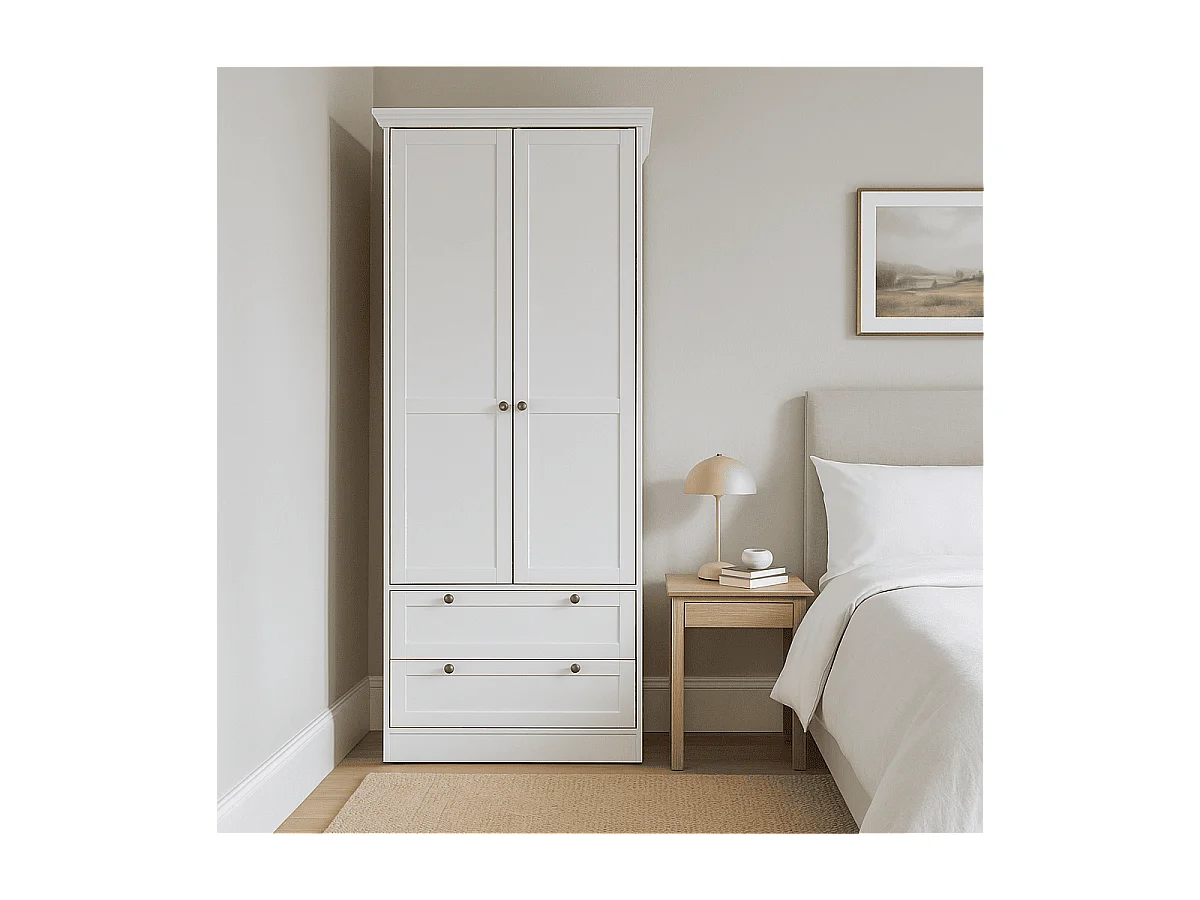 Armoire 2 portes et 2 tiroirs H80 cm - LANDWOOD