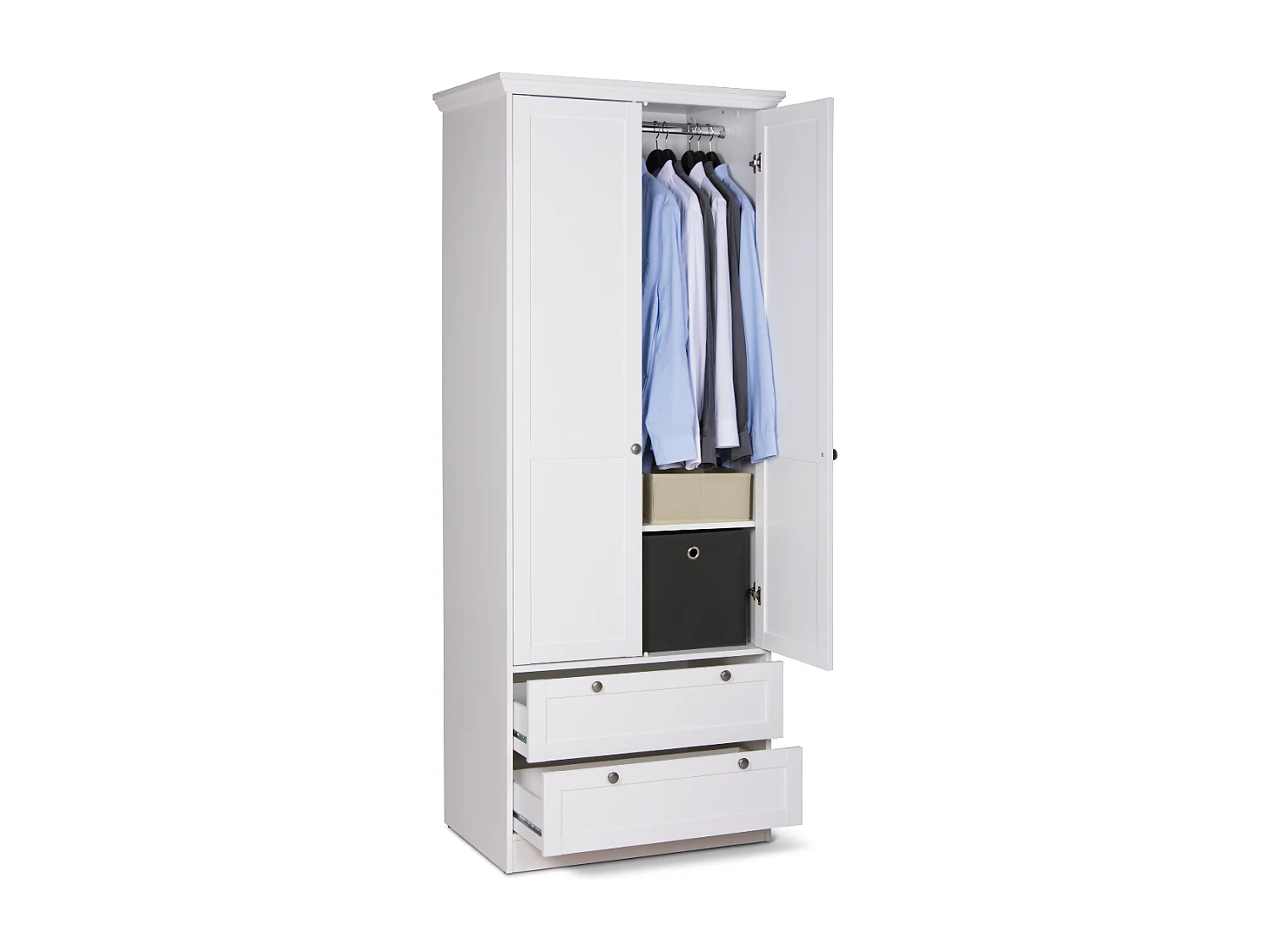 Armoire 2 portes et 2 tiroirs H80 cm - LANDWOOD